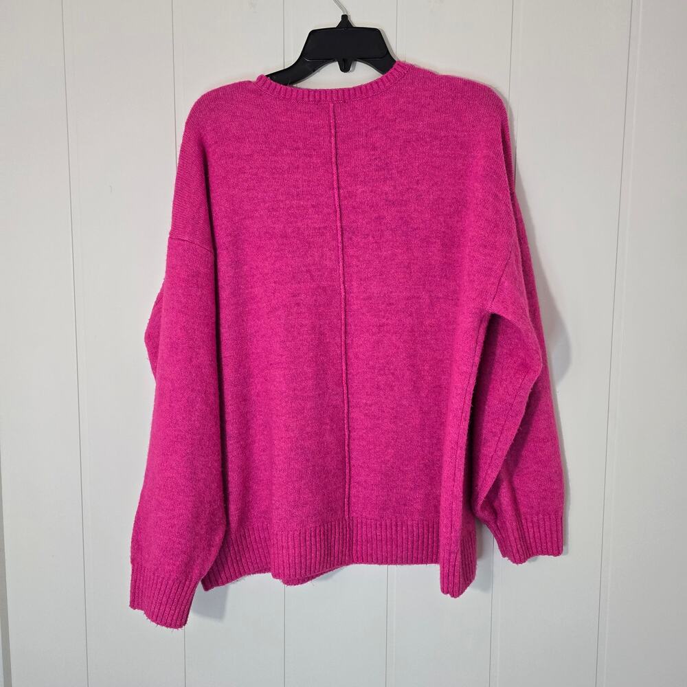 Vince Camuto Pink V-Neck Sweater Pullover Stretch Lightweight Size L - Picture 8 of 10
